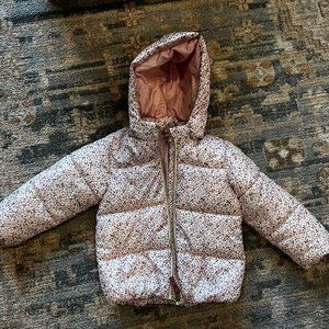 H&M Toddler Girls coat size 4T pink floral design